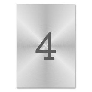 Numéro de table en métal brossé