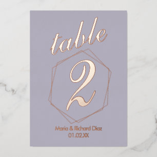 Numéro de table en relief à bordure pointillée