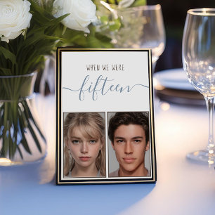 Numéro De Table Enfants Photos Age 15 Dusty Blue Mariage d'écritur