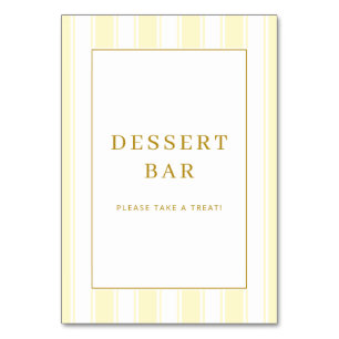 Numéro De Table Enseigne de bar à dessert à la crème joyeuse