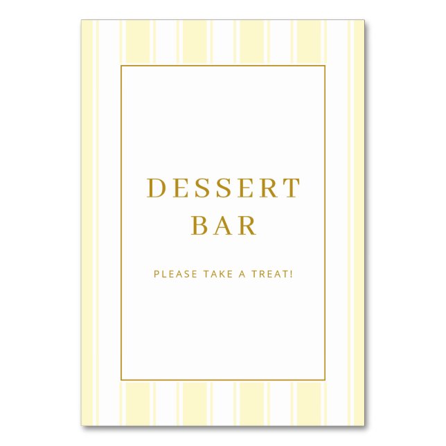 Numéro De Table Enseigne de bar à dessert à la crème joyeuse (Par défaut)
