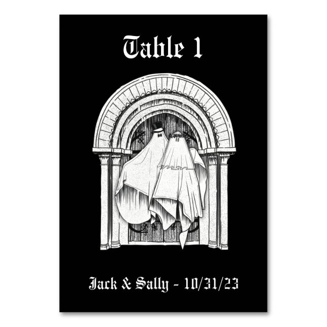 Numéro De Table Ensemble pour toujours Ghost Bride & Groom Numéros (Par défaut)