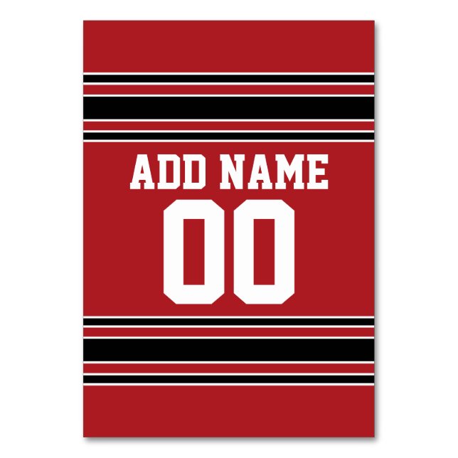 Numéro De Table Équipe Jersey avec nom et numéro personnalisés (Par défaut)