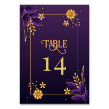 Esthétique violet et or Mariage floral