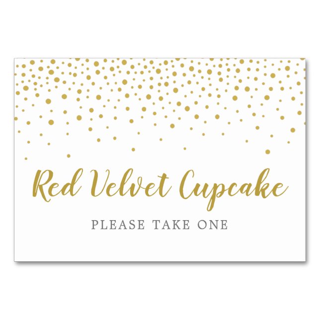 Numéro De Table Étiquette buffet Mariage moderne Elegant Gold Conf (Devant)