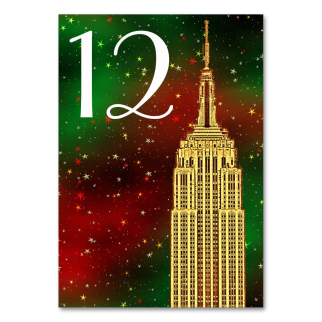 Numéro De Table Étoile dorée ESB Skyline #2 Noël (Par défaut)