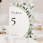 Numéro De Table Eucalyptus Green Sage Gold Mariage vert<br><div class="desc">Ce numéro de table mariage vert d'or sauge eucalyptus est un ensemble rêveur qui incarne l'essence du charme vintage et de l'élégance moderne. Avec des motifs artisanaux ornés de verdure d'eucalyptus, et des fleurs roses poussiéreuses accentuées de bordures géométriques dorées et de typographie contre un arrière - plan blanc et...</div>