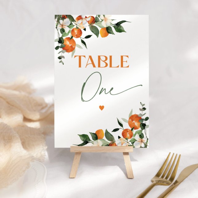 Numéro De Table Eucalyptus oranges agrumes table thème numéro un (Créateur téléchargé)