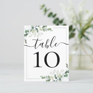 NUMÉRO DE TABLE EUCALYPTUS POUR UNE RÉCEPTION DE M