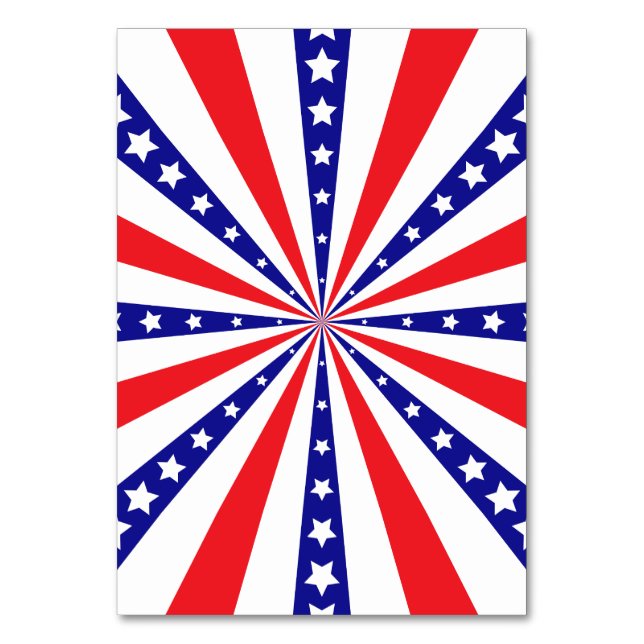 Numéro De Table Explosion de soleil patriotique (Par défaut)