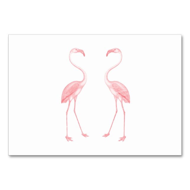 Numéro De Table Face aux Flamants roses (Dos)