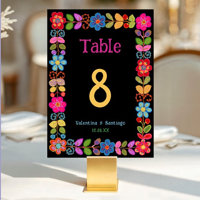 Numéro De Table Faire-part de mariage mexicaine moderne (Créateur téléchargé)