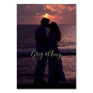 Numéro De Table Faire-part de mariage simple Modèle photo personna