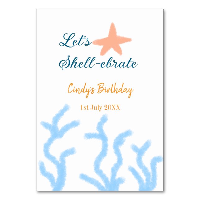 Numéro De Table Faisons la fête sous l'anniversaire bleu marine (Par défaut)