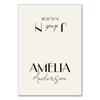 Numéro De Table Fancy Black Ivory Old Money Wedding Place Cards