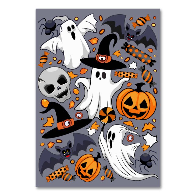 Numéro De Table Fantômes Monstres mignons Éffrayants et Déplaisant (Par défaut)