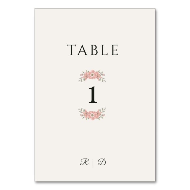 Numéro De Table Faveur de mariage minimale personnalisée pour Jard (Par défaut)