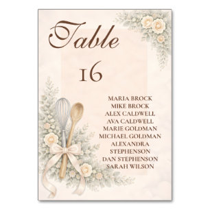 Numéro De Table Fée du Moulin Fête de Mariage Rurale