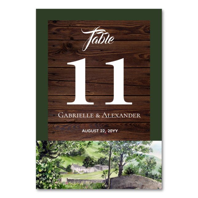 Numéro De Table Ferme près de Thirlmere Mariage Numéro de tableau (Par défaut)