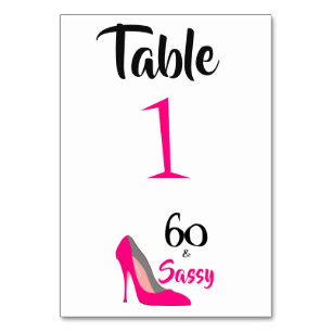 Numéro De Table Fête d'anniversaire 60 ans 60 et Sassy