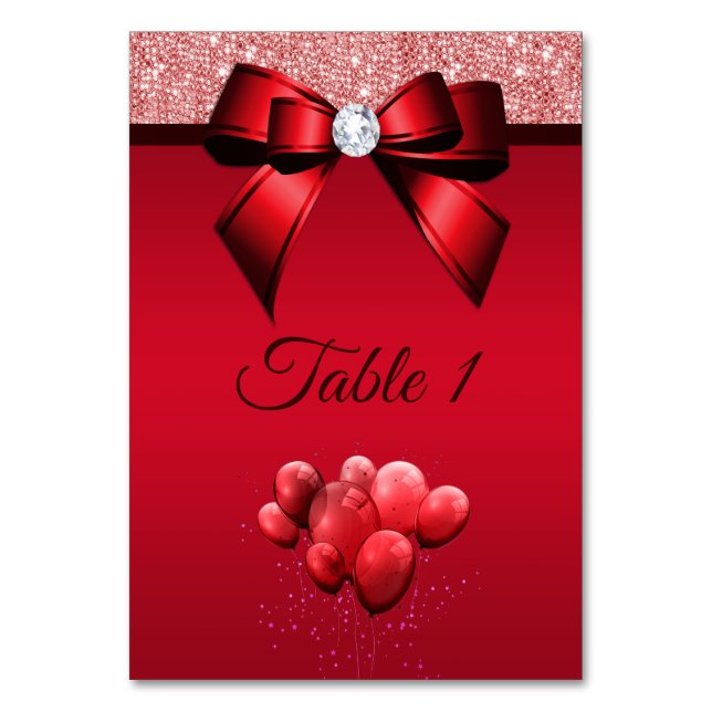 Numéro De Table Fête d'anniversaire Élégance Romantique (Par défaut)