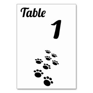 Numéro De Table Fête de chien personnalisée