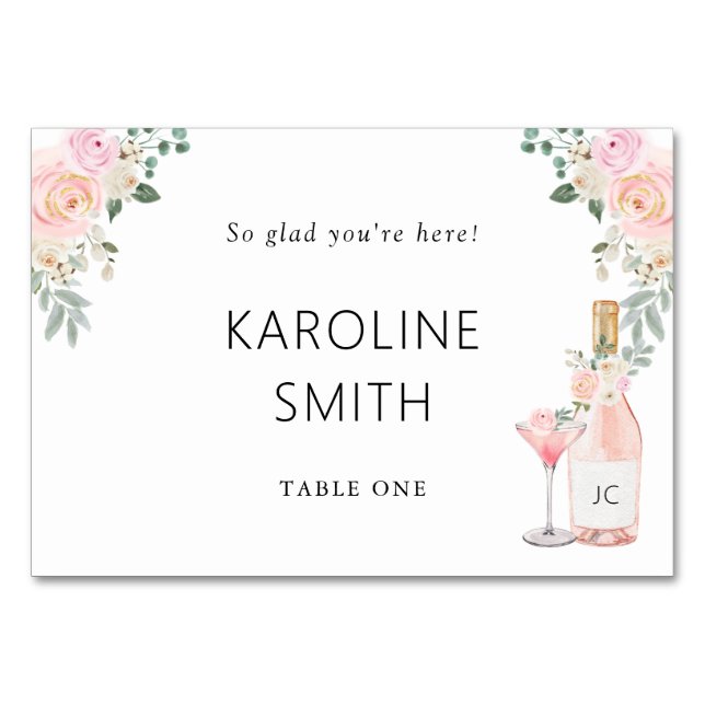 Numéro De Table Fête des mariées Rosé toute la journée (Devant)