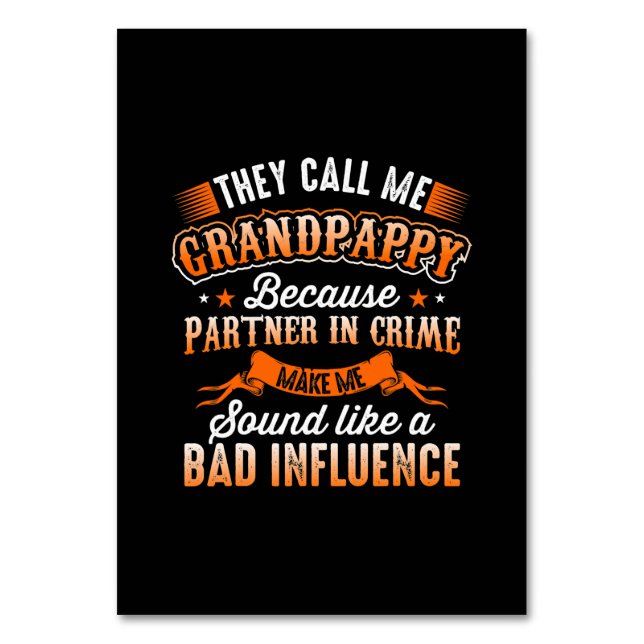 Numéro De Table Fête des pères | On M'Appelle Grand-Pappy (Par défaut)
