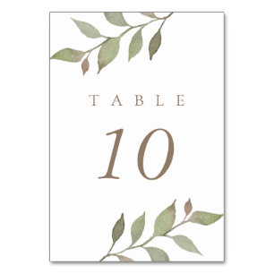 Numéro De Table Feuilles d'automne Mariage botanique