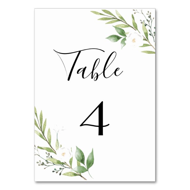 Numéro De Table Feuilles d'olive et Mariage géométrique d'or Num (Dos)
