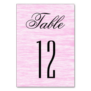 Numéro De Table Fibre rose