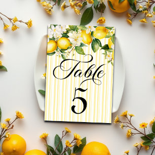 Numéro De Table Filière de citron Méditerranée été