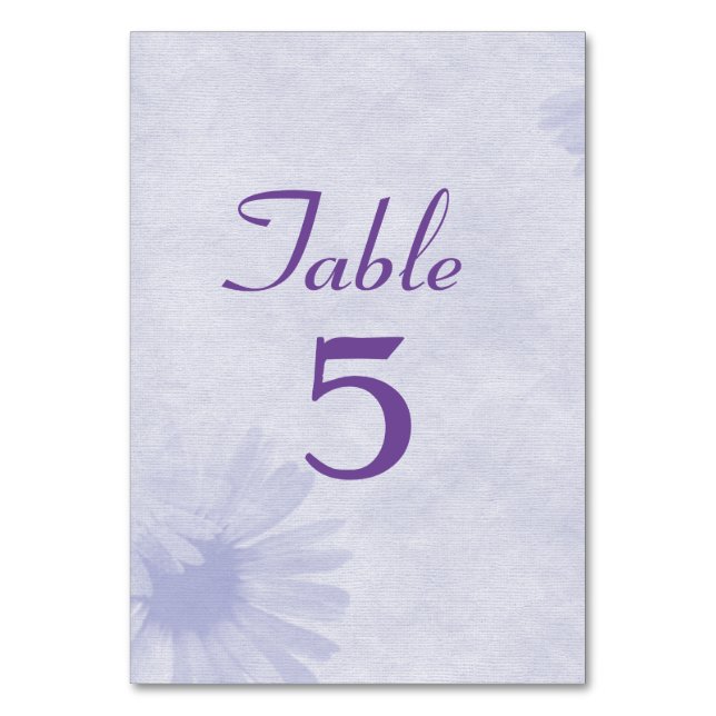 Numéro de table Fleur de lavande douce (Par défaut)