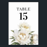 Numéro De Table fleur Paeonia Table Numéro<br><div class="desc">Paeonia blanche</div>