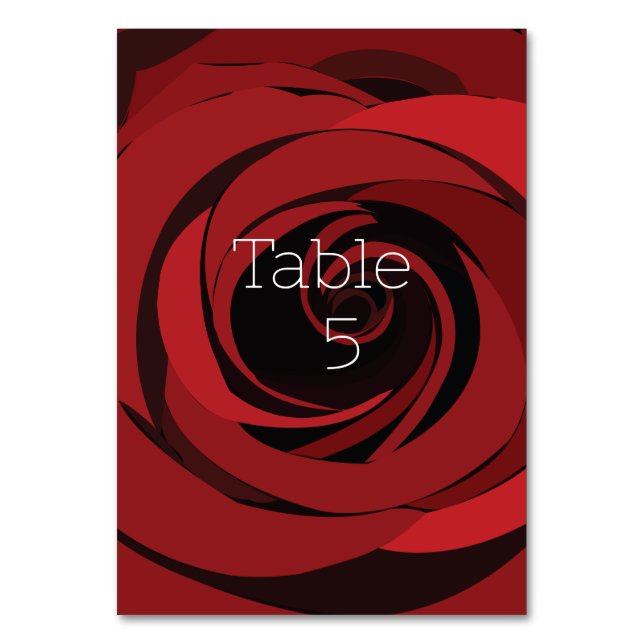 Numéro De Table Fleur rouge (Par défaut)