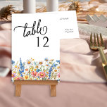 Numéro De Table Fleur sauvage de pays coloré Floral Mariage<br><div class="desc">Numéro de la table de mariage fleur sauvage avec une bordure florale de fleurs sauvages dans les tons rose, jaune, bleu et blanc. Des fleurs rustiques, un style élégant et une palette de couleurs multi-saisons se combinent, dégageant un charme sans effort. La tapisserie de couleurs dans ce joli design floral...</div>