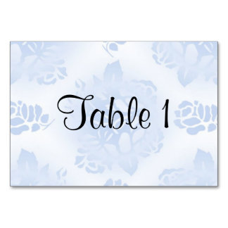 Numéro De Table Fleurs bleues