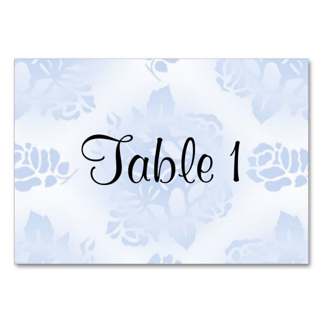 Numéro De Table Fleurs bleues (Devant)