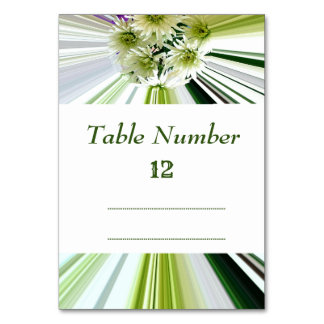 Numéro De Table Fleurs de Dahlia Moderne Floral Rayé