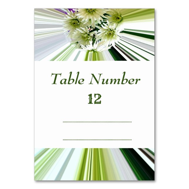 Numéro De Table Fleurs de Dahlia Moderne Floral Rayé (Par défaut)