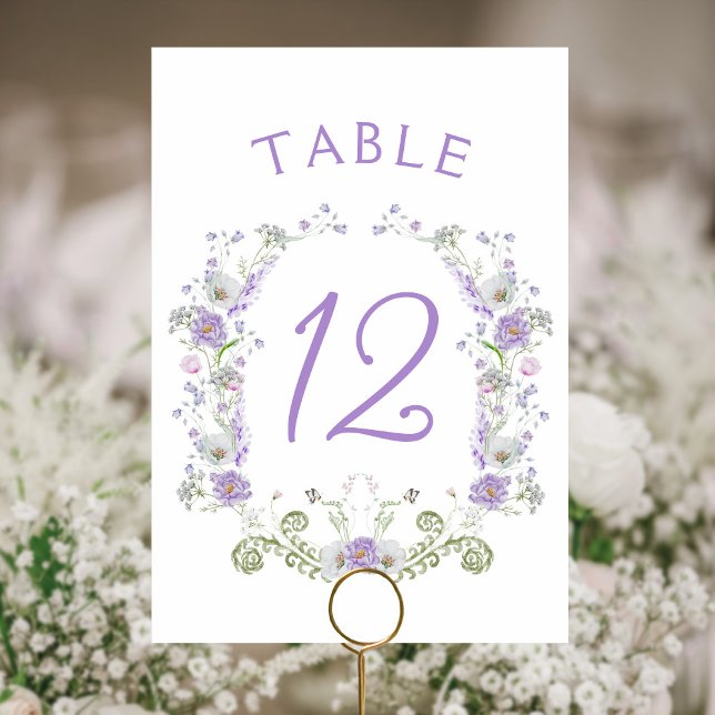 Numéro de table Fleurs de lilas (Créateur téléchargé)