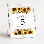 Numéro De Table Fleurs de soleil jaunes Mariage de fleurs Numéro d<br><div class="desc">Numéro de table mariage rustique et moderne avec aquarelle illustration de tournesols jaunes avec souffle bébé. Parfait pour un mariage d'été.</div>
