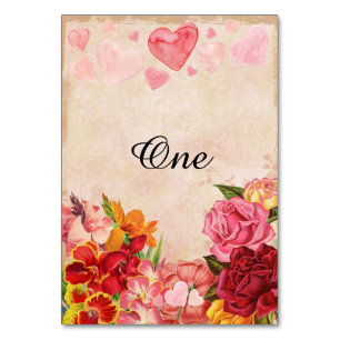 Numéro De Table Fleurs de Steampunk victorien Anniversaire des Coe