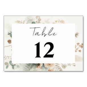 Numéro De Table Fleurs De Terracotta Tendance Élégant Mariage