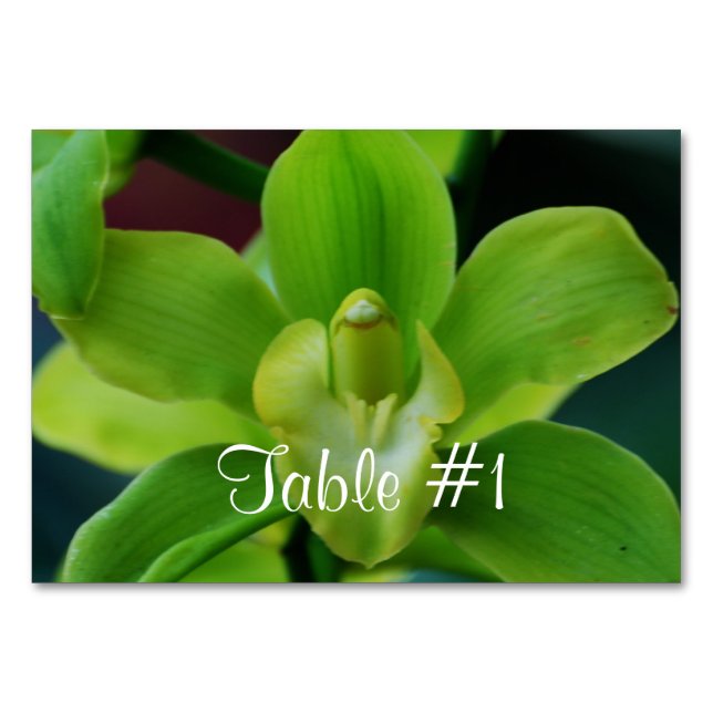 Numéro De Table Fleurs d'orchidées (Devant)