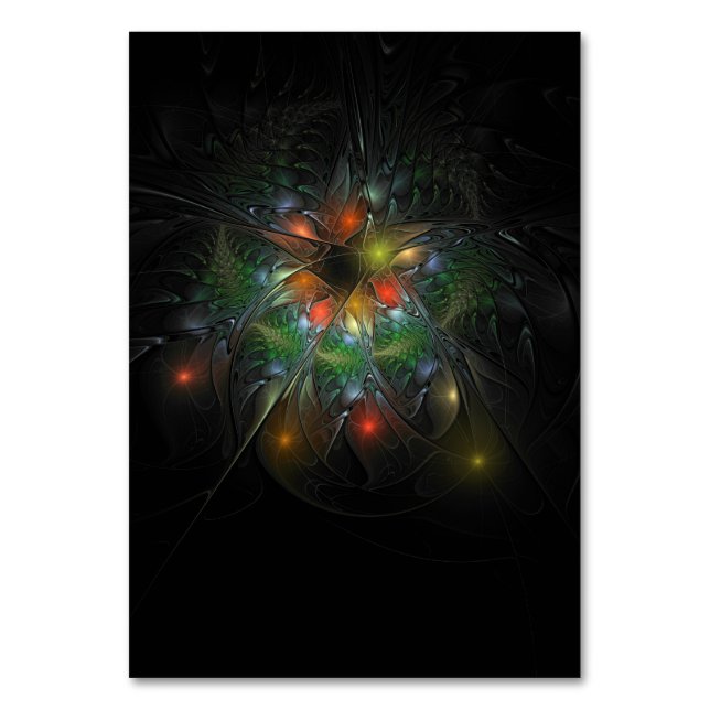 Numéro De Table Fleurs imaginaires fractales douces et tendres (Par défaut)