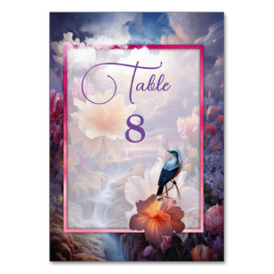 Numéro De Table Fleurs mystiques du royaume surnaturel