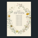 Numéro De Table Fleurs sauvages aquarelle été automne<br><div class="desc">Donnez vie à une célébration d'été ou d'automne avec ce numéro de table à l'aquarelle de fleurs sauvages d'été et d'automne, qui présente de belles fleurs sauvages douces dans une gamme de blancs et de jaunes captivants. La beauté délicate reflète la douce innocence d'une nouvelle vie qui commence à exister...</div>