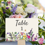 Numéro De Table Fleurs sauvages d'aquarelle Crème violet Mariage<br><div class="desc">Fleur sauvage couleur d'aquarelle / sur la crème d'ivoire et le numéro de table de mariage du jardin botanique violet. Concevez-en un pour chaque table. Contactez-moi pour obtenir de l'aide sur vos personnalisations ou pour demander des produits Zazzle supplémentaires pour vos événements</div>