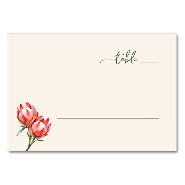 Numéro De Table Fleurs Sérènes Blanc Cassé (Devant)